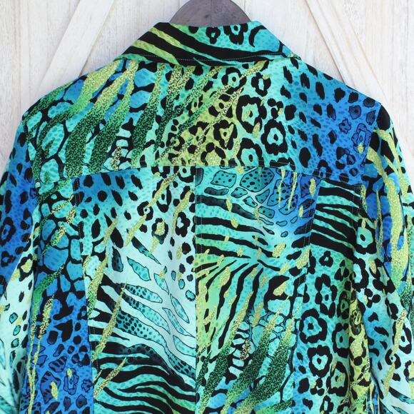 A La Carte Womens Colorful  Full Zip Jacket L - Picture 8 of 12